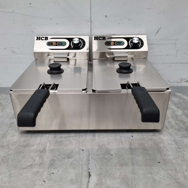 Stainless steel Double Fryer Fryer 2 x 5.5 liters 230V Catering