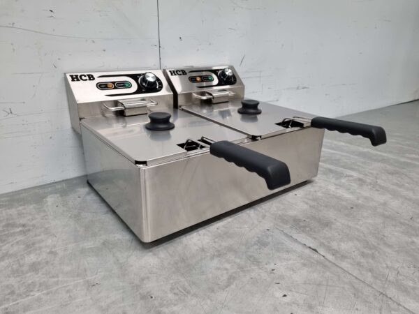 Stainless steel Double Fryer Fryer 2 x 6 liters 230V Catering - Image 2
