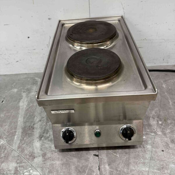 Stainless steel Buderus 2 burner electric stove stove 35 cm 400V Horeca