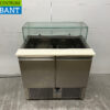Stainless steel Tecnodom Refrigerated Workbench Saladette 2 doors 90,5 cm 230V Horeca