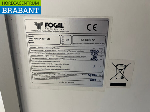 Fogal Wall Cooling 125 cm 230V Catering - Image 6
