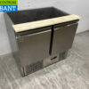 Stainless steel Refrigerated Workbench Saladette 2 doors 90 cm 230V Horeca - Image 3