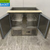 Stainless steel Refrigerated Workbench Saladette 2 doors 90 cm 230V Horeca - Image 5