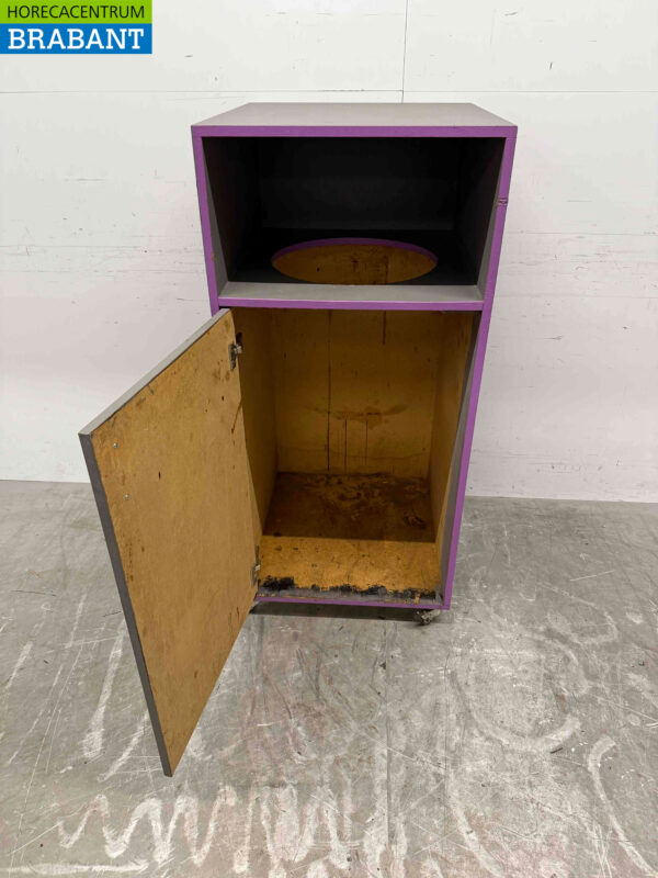 Mobile wooden Trash can Garbage can 59 cm Catering - Image 4