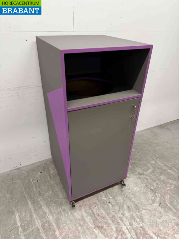 Mobile wooden Trash can Garbage can 59 cm Catering - Image 6