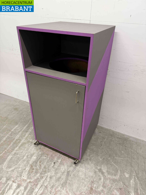 Mobile wooden Trash can Garbage can 59 cm Catering - Image 7