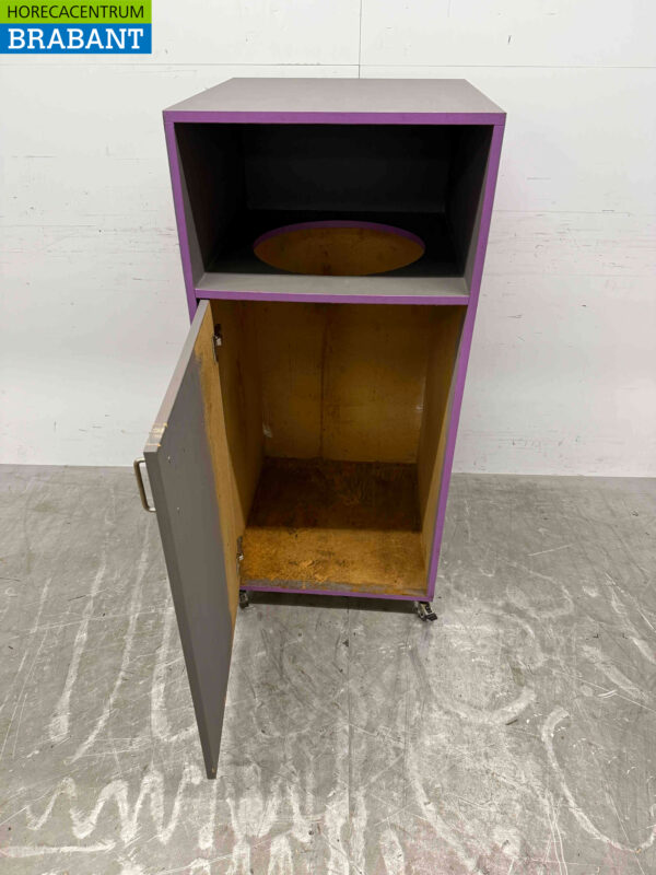 Mobile wooden Trash can Garbage can 59 cm Catering - Image 8
