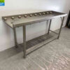 Stainless steel draining table / roller conveyor tbv pass through dishwasher 168 cm Horeca - Image 2