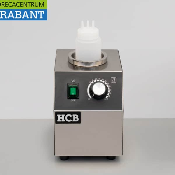 HCB Stainless Steel Sauce Warmer/Bottle Warmer, 1 x 950 ml, for Chocolate, Cheese, Jam, and Whiskey, 230V, Food Service