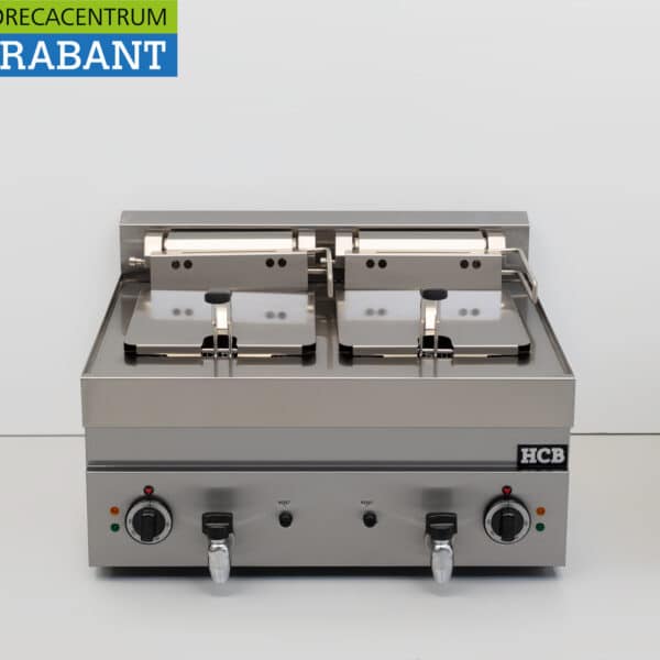 HCB Stainless Steel Double Deep Fryer, 2 x 10 liters, Premium Line, 400V, Food Service
