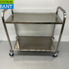 Stainless steel Serving trolley Serving trolley 2 tiers 95 cm Catering