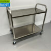 Stainless steel Serving trolley Serving trolley 2 tiers 95 cm Catering - Image 3