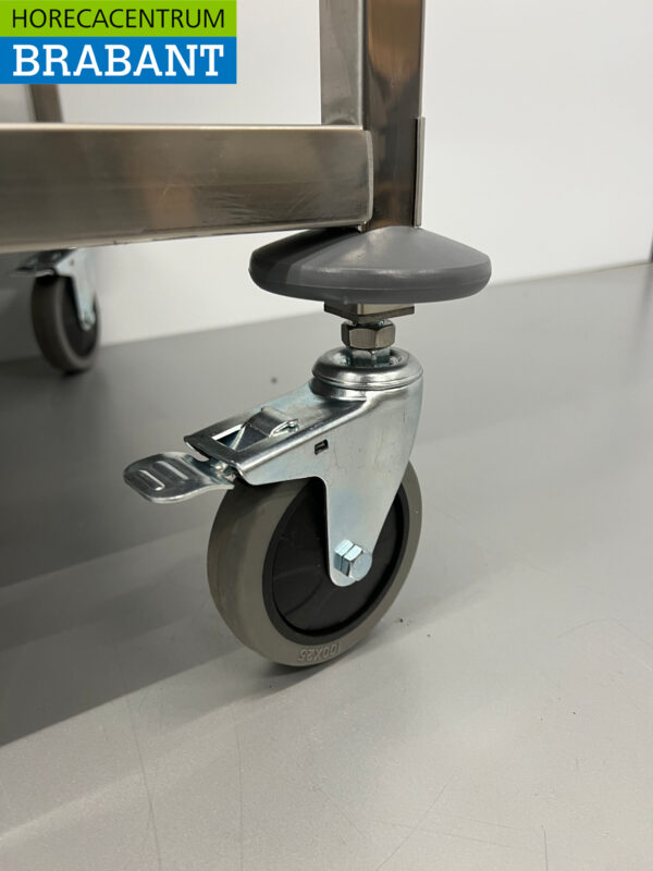 Stainless steel Serving trolley Serving trolley 2 tiers 95 cm Catering - Image 4