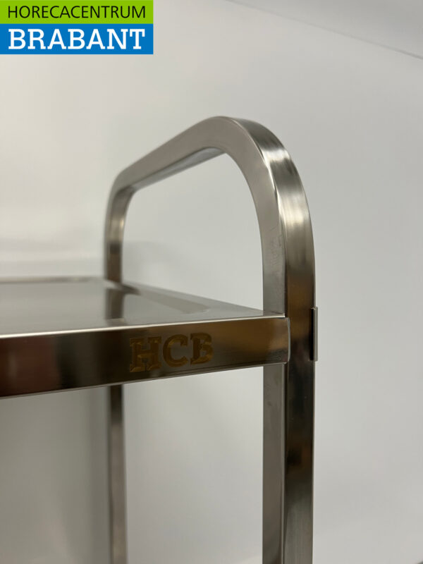 Stainless steel Serving trolley Serving trolley 2 tiers 95 cm Catering - Image 5