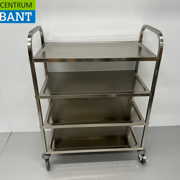 Stainless steel Serving trolley Serving trolley 4 tiers 95 cm Catering