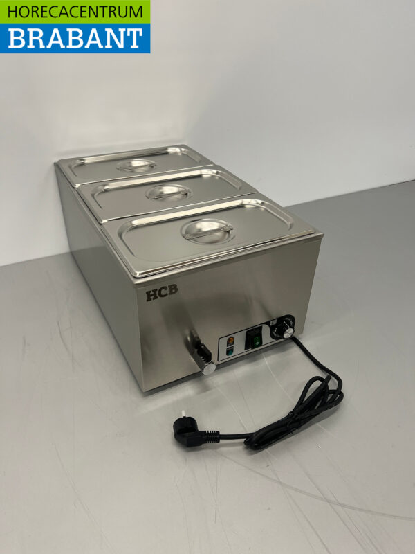 Stainless steel Bain marie 3 x 1/3 GN 230V Horeca - Image 2