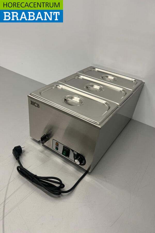 Stainless steel Bain marie 3 x 1/3 GN 230V Horeca - Image 3