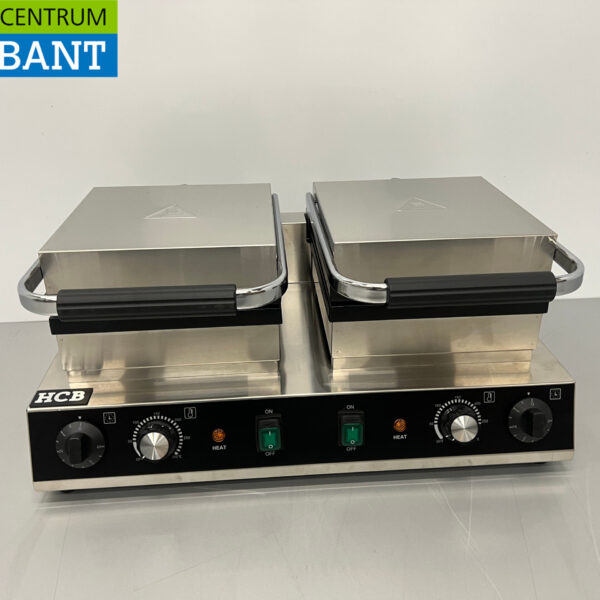 Stainless steel Double Waffle Iron Liege Waffles 230V Catering