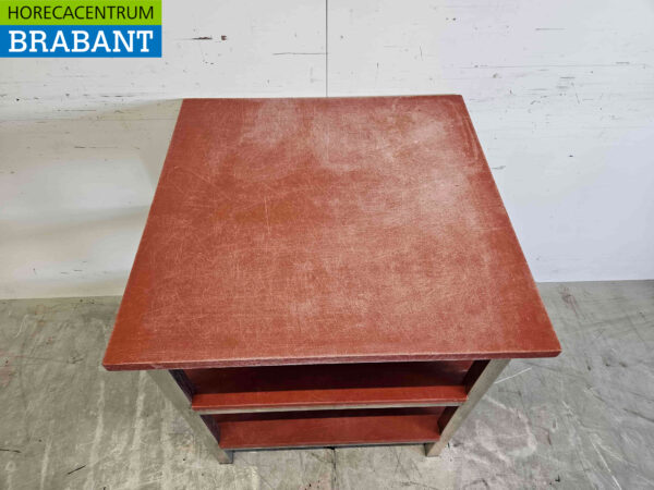Stainless steel Polyethylene PE Cutting Table Work Table 70 x 70 x 87 cm Catering Butchery - Image 4