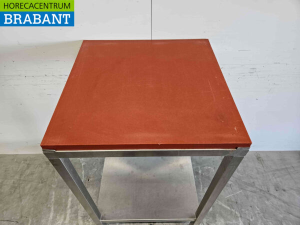 Stainless steel Polyethylene PE Cutting Table Work Table 65 x 65 x 111.5 cm Catering Butchery - Image 4