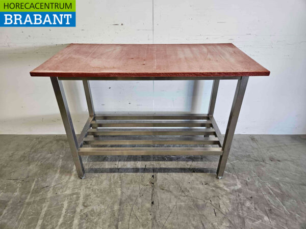 Stainless steel Polyethylene PE Cutting Table Work Table 124.5 x 62.5 x 89 cm Catering Butchery