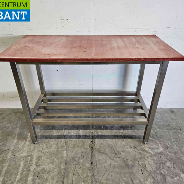 Stainless steel Polyethylene PE Cutting Table Work Table 124.5 x 62.5 x 89 cm Catering Butchery