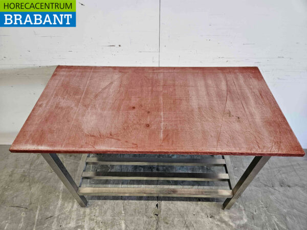 Stainless steel Polyethylene PE Cutting Table Work Table 124.5 x 62.5 x 89 cm Catering Butchery - Image 5