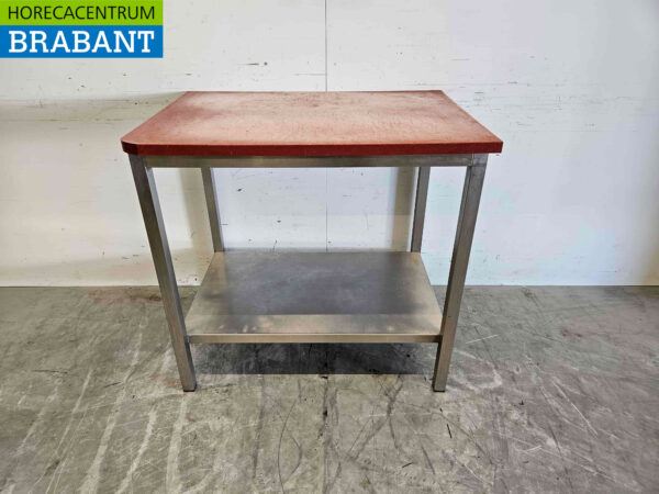 Stainless steel Polyethylene PE Cutting Table Work Table 99 x 70 x 93 cm Catering Butchery