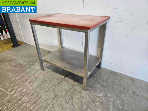 Stainless steel Polyethylene PE Cutting Table Work Table 99 x 70 x 93 cm Catering Butchery - Image 2
