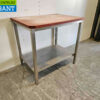 Stainless steel Polyethylene PE Cutting Table Work Table 99 x 70 x 93 cm Catering Butchery - Image 3