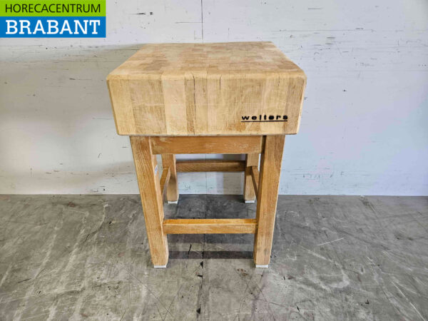 Welters wooden chopping block 60 x 60 x 90 cm Catering Butchery