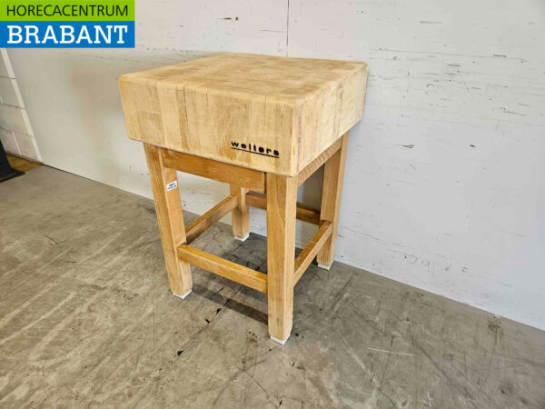 Welters wooden chopping block 60 x 60 x 90 cm Catering Butchery - Image 2