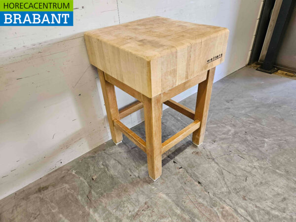 Welters wooden chopping block 60 x 60 x 90 cm Catering Butchery - Image 3
