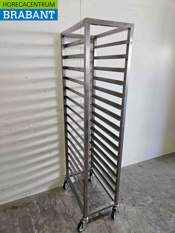 Stainless steel Regal trolley 15 x 1/1 GN/gastronorm Horeca - Image 3