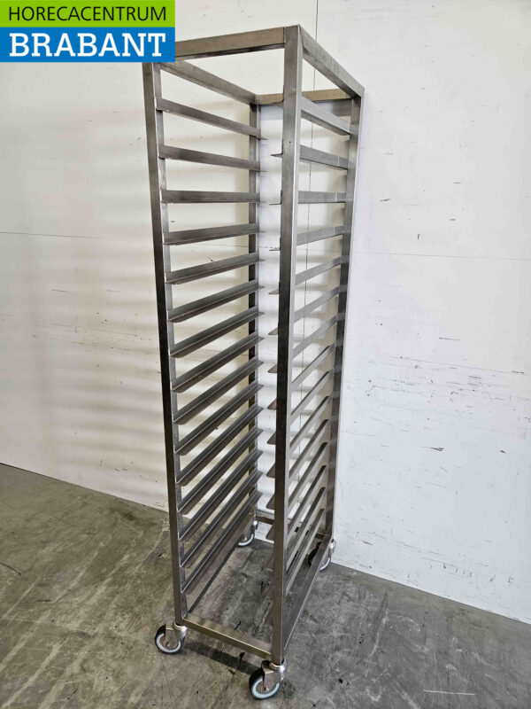 Stainless steel Regal trolley 15 x 1/1 GN/gastronorm Horeca - Image 2