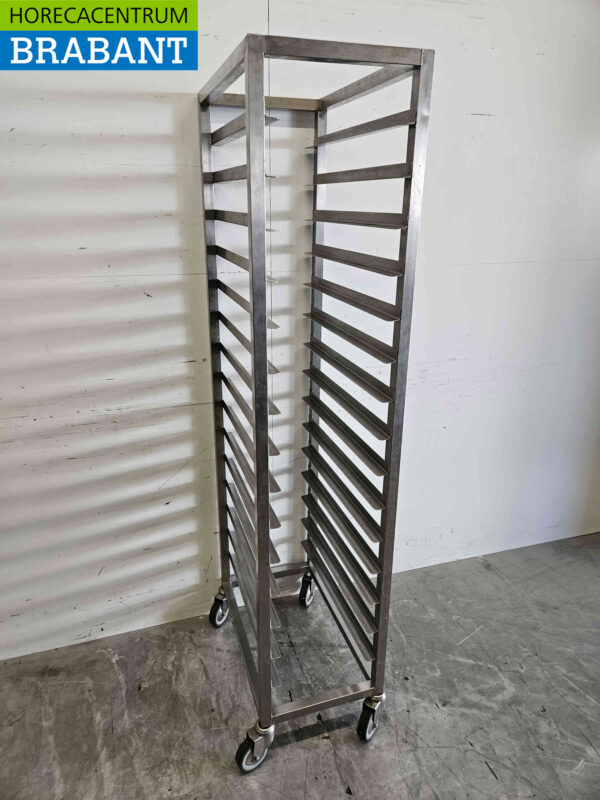 Stainless steel Regal trolley 15 x 1/1 GN/gastronorm Horeca - Image 3