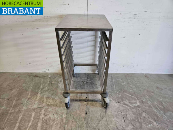 Stainless steel Regal trolley 9 x 60/40 cm Bakerynorm Horeca