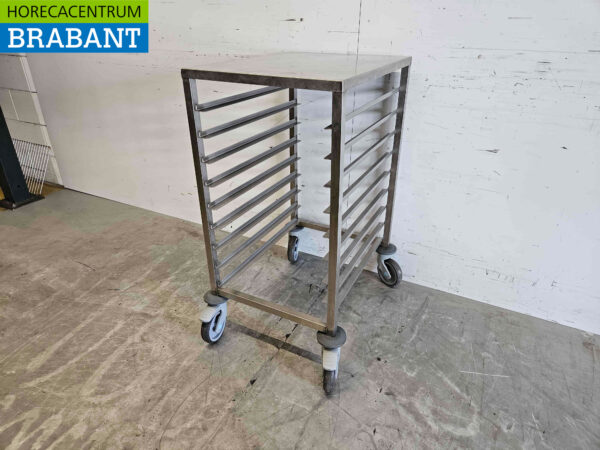 Stainless steel Regal trolley 9 x 60/40 cm Bakerynorm Horeca - Image 2