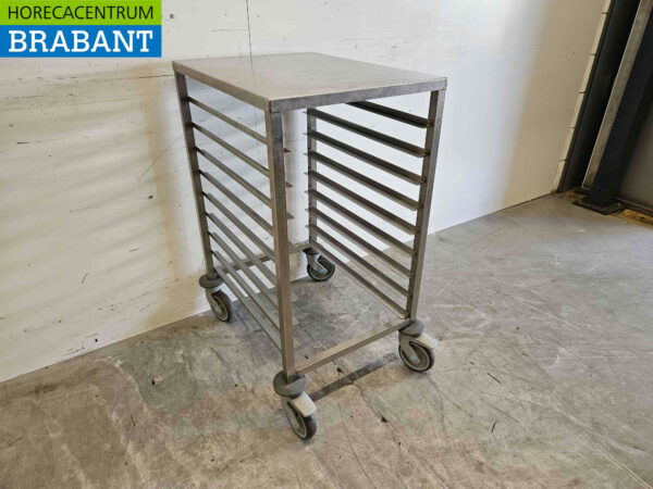 Stainless steel Regal trolley 9 x 60/40 cm Bakerynorm Horeca - Image 3