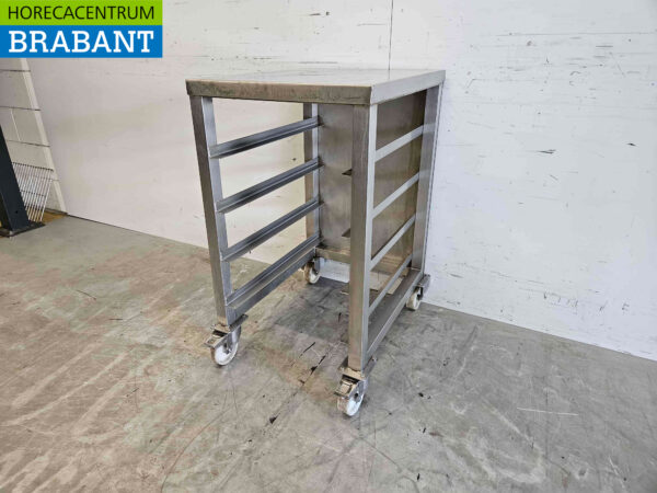 Stainless steel Regal Trolley 4 x 60/40 cm Bakerynorm Horeca - Image 3