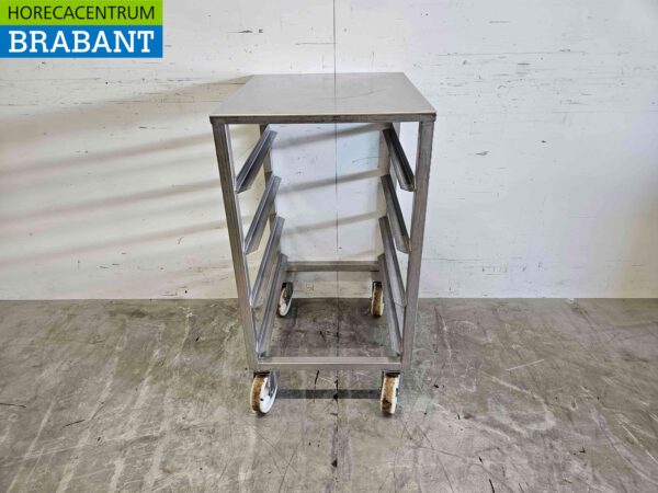 Stainless steel Regal Trolley 4 x 60/40 cm Bakerynorm Horeca