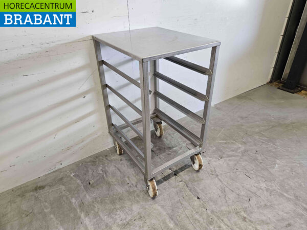 Stainless steel Regal Trolley 4 x 60/40 cm Bakerynorm Horeca - Image 3