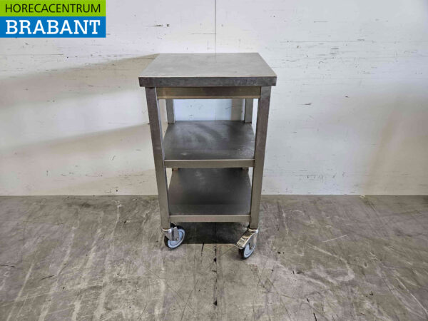 Mobile Stainless Steel Work Table 50 x 50 x 90.5 cm Catering