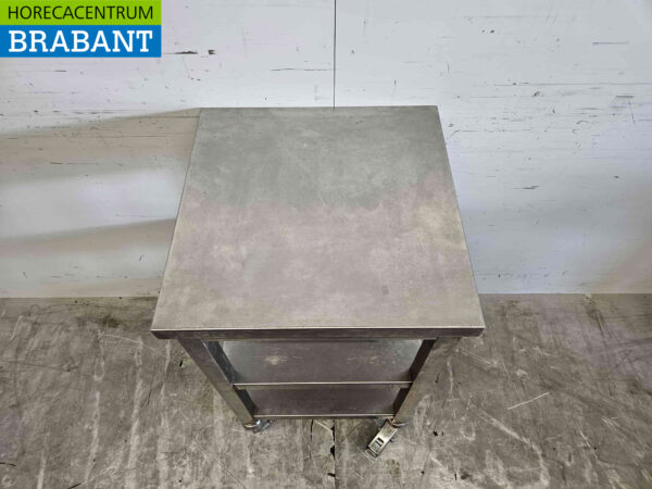 Mobile Stainless Steel Work Table 50 x 50 x 90.5 cm Catering - Image 4