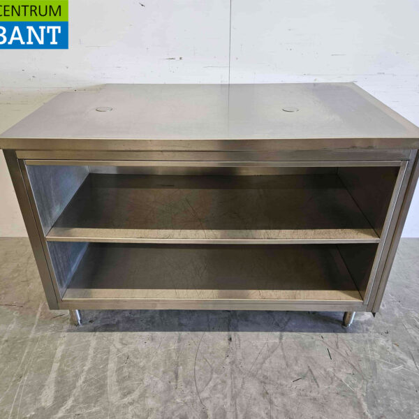 Stainless steel Worktable Work Cabinet 134 cm Hospitality