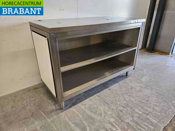 Stainless steel Worktable Work Cabinet 134 cm Hospitality - Image 2