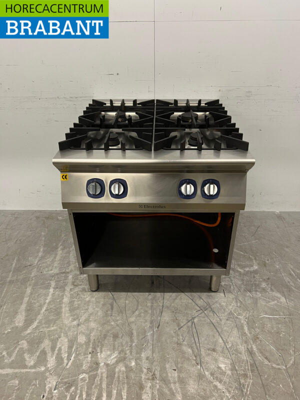 Stainless steel Electrolux 4 burner stove Propane 80 cm Horeca