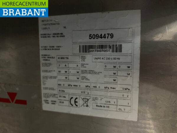 Stainless steel Metos Double door Refrigerator 1400 liters 230V Catering - Image 5