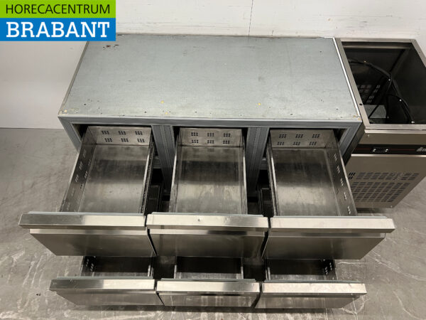 Stainless steel Inomak refrigerated workbench 6 drawer 178.5 cm 230V Horeca - Image 4
