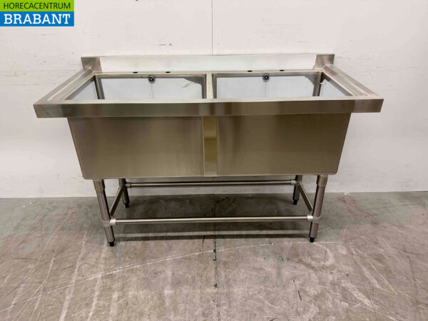 Stainless steel sink Vogue CF406 Double sinks 141 cm Catering